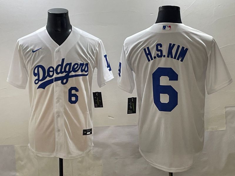Men 2025 Los Angeles Dodgers #6 H.S.Kim White Game Nike MLB Jersey style 2->los angeles dodgers->MLB Jersey